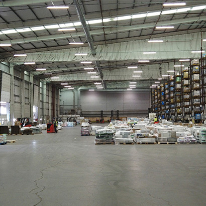 Warehouse with new LED lighting